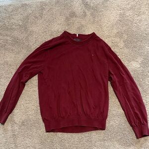 Tommy Hilfiger Men's Deep Red Crewneck Sweater